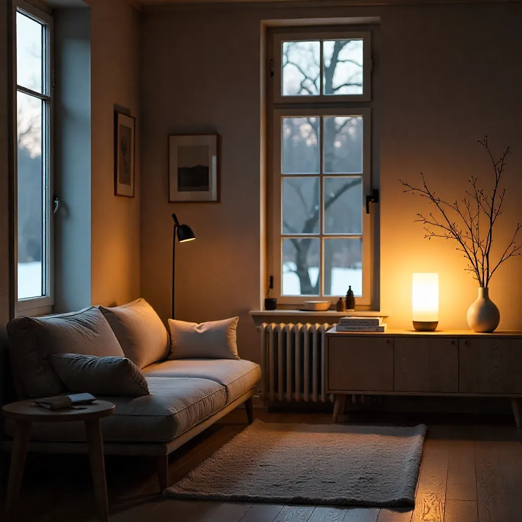 Morning awakening room setup with gradual light increase